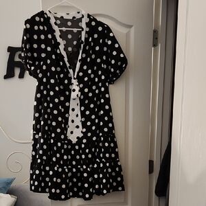 Black and White Polka Dot Dress